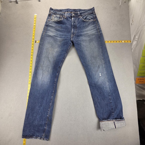 Levi's Other - Levis 501 Jeans Mens 33x34 Blue Selvedge LVC Whiskers Button Fly